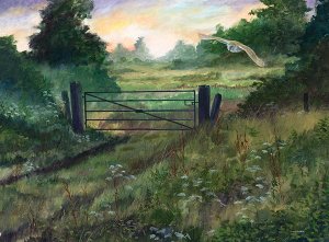 Barn owl painting