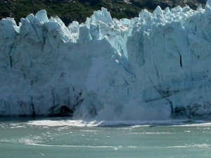 Margerie Glacier calving an iceberg