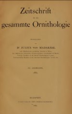 Zeitschrift für die gesammte Ornithologie, 1886 - Title Page kopia.jpg