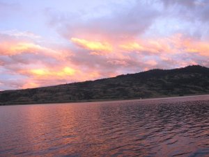 view from my cabin on Okanogan Lake