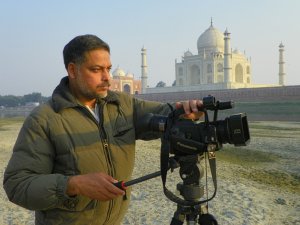filming the taj mahal India