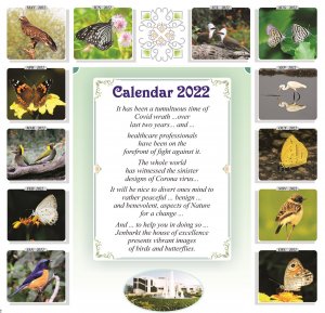 Birds and Butterfly Calendar 2022 - Cover Page