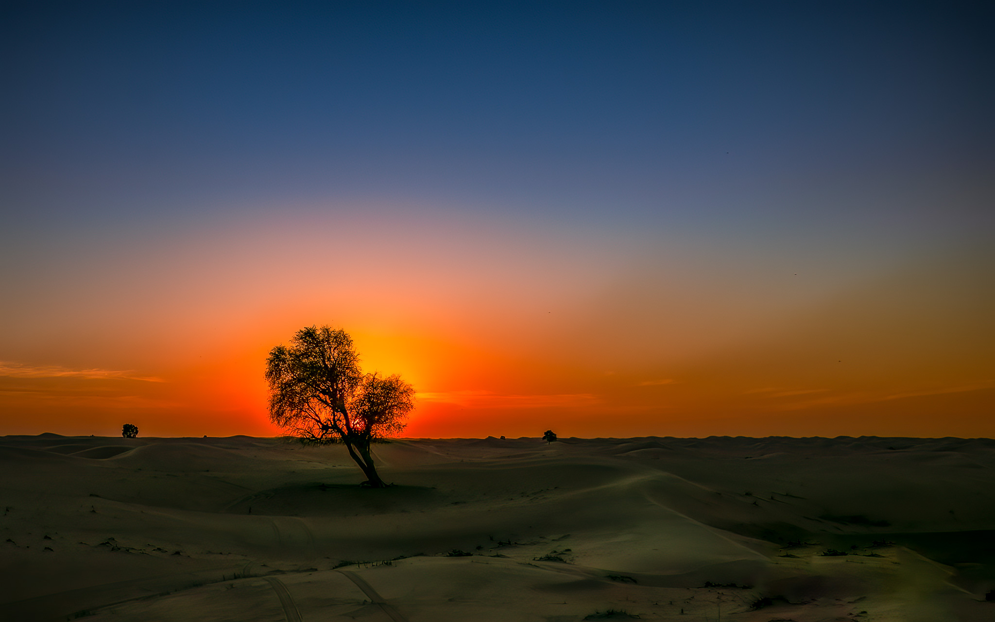 Winter Sunset Dubai Desert